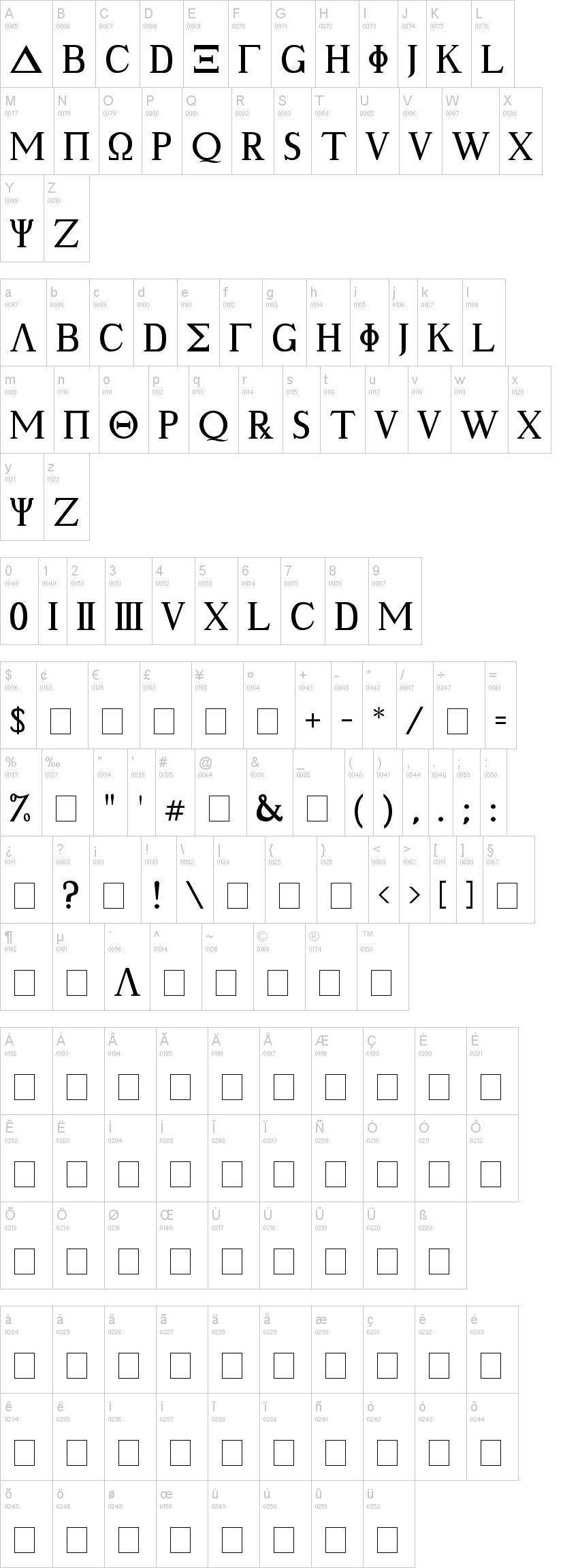 Ancient Geek Font